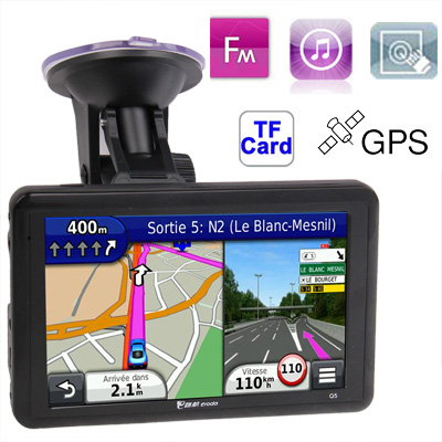 Q5 5.0 inch 800 x 480 Pixels TFT Touch Screen Car GPS NavigatorBuilt 4GB Memory and Map